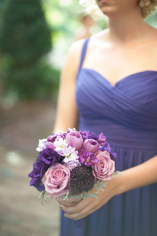 Casa Feliz, Stephanie A. Smith Photography, Lee James Floral Designs, Orlando wedding, purple wedding floral, bridesmaid bouquet