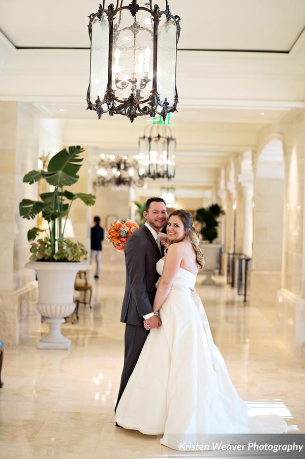 Kristen Weaver Photography, Ritz Carlton, Lee James Floral Designs, bridal bouquet, orange wedding