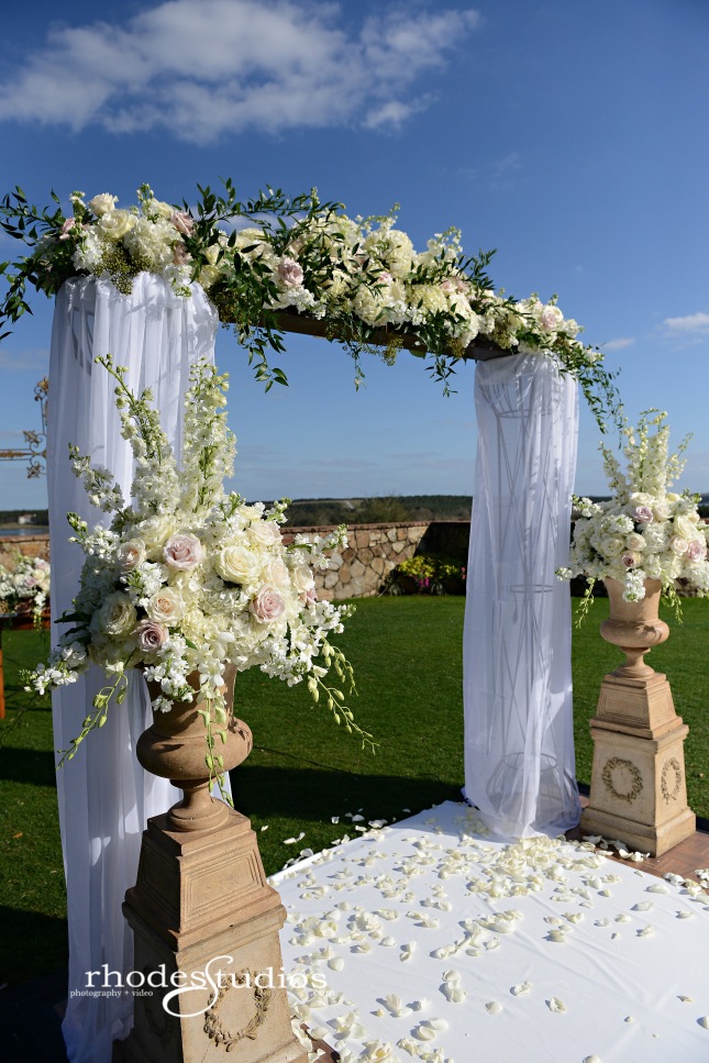 Classic White Wedding, Floral Arch
