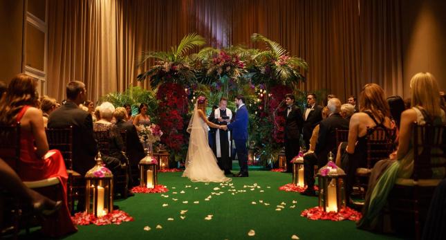 ferngully wedding ceremony floral